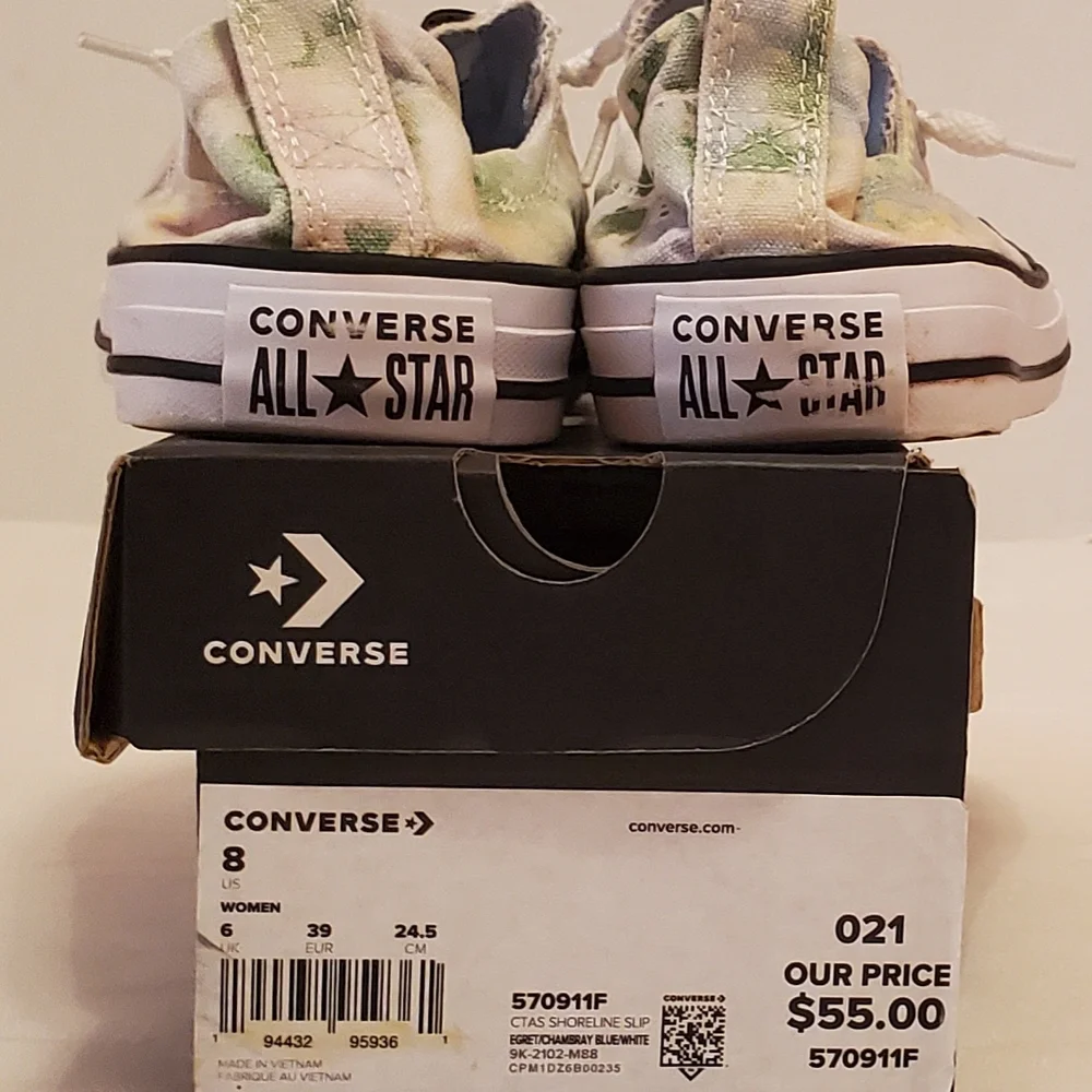 Converse Women's 8 Watercolor Shoreline Slip Sneakers - Picture 3 of 7